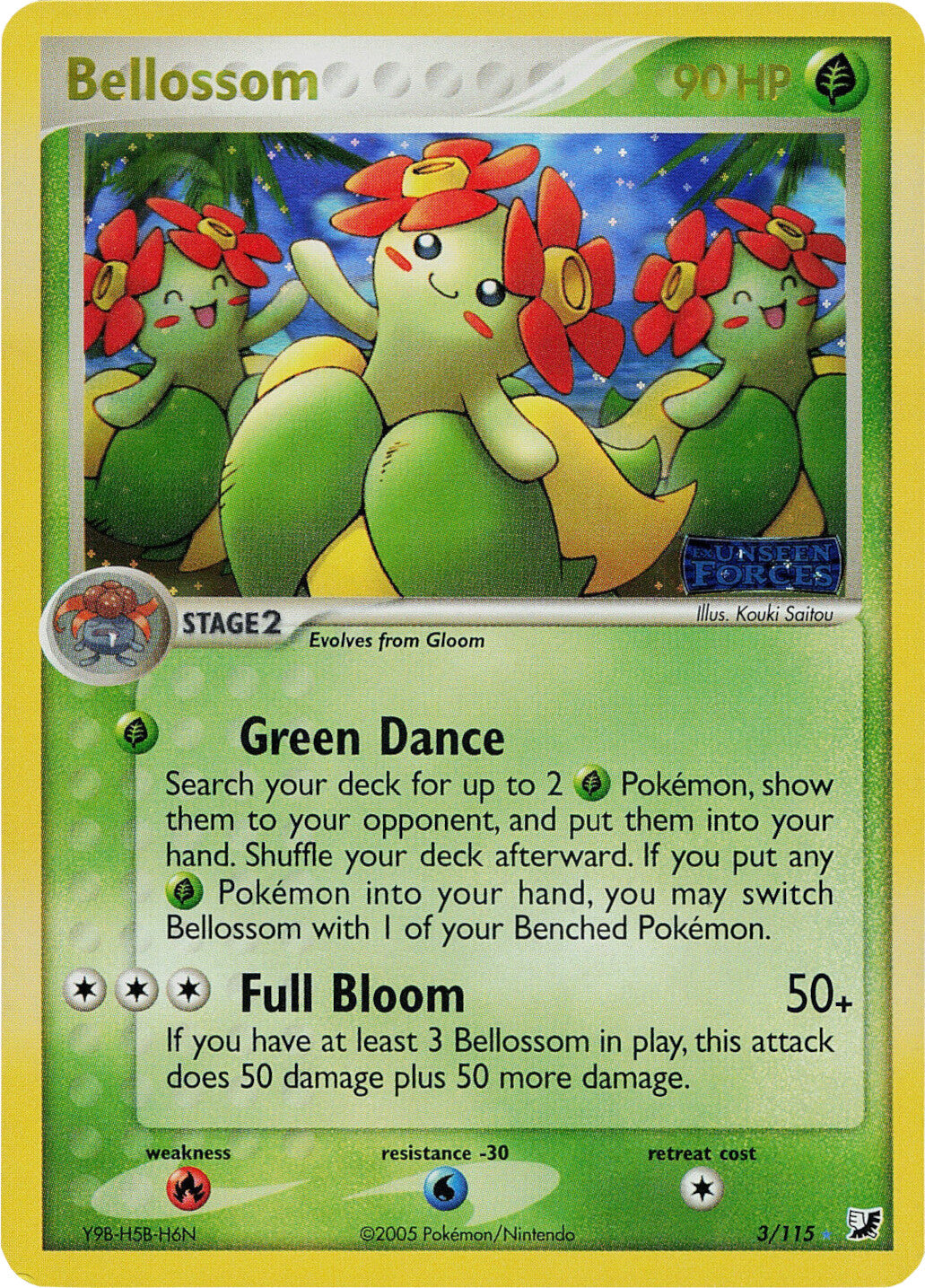 Bellossom (3/115) (Stamped) [EX: Unseen Forces] | North Game Den