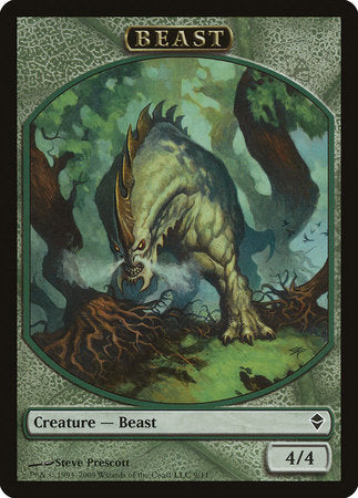 Beast Token [Zendikar Tokens] | North Game Den