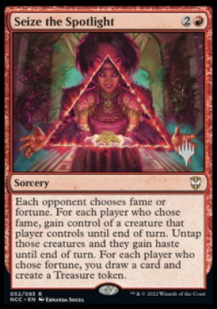 Seize the Spotlight (Promo Pack) [Streets of New Capenna Commander Promos] | North Game Den