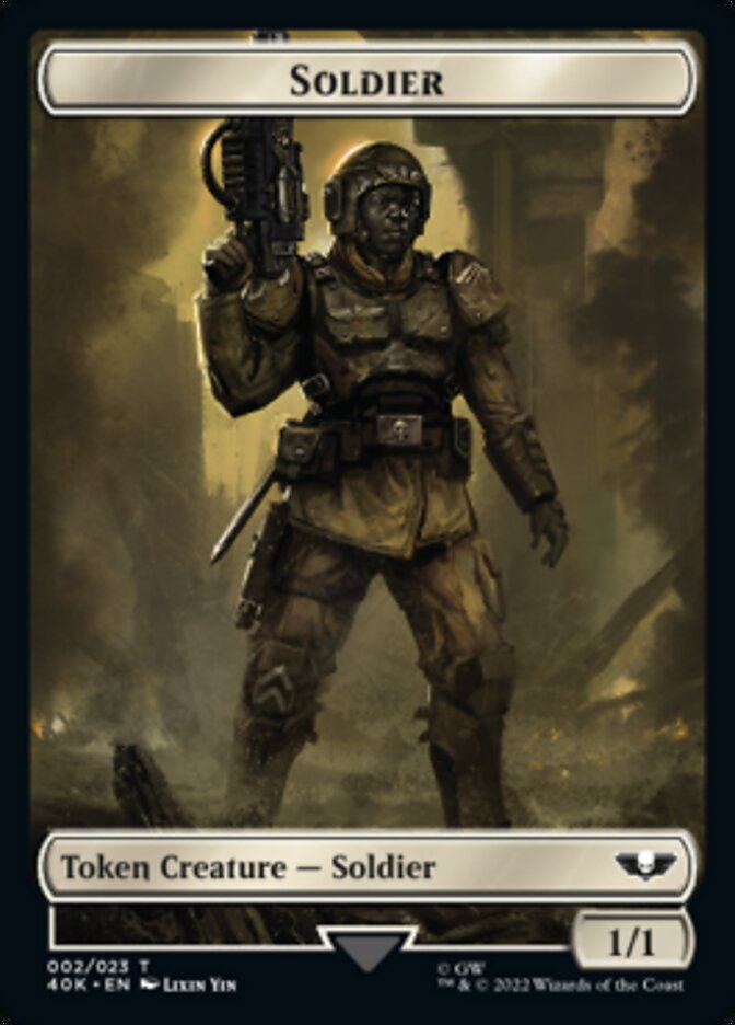 Soldier (002) // Zephyrim Double-sided Token [Universes Beyond: Warhammer 40,000 Tokens] | North Game Den