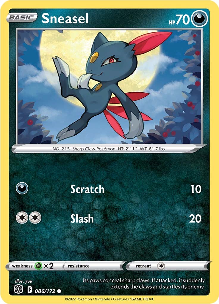 Sneasel (086/172) [Sword & Shield: Brilliant Stars] | North Game Den