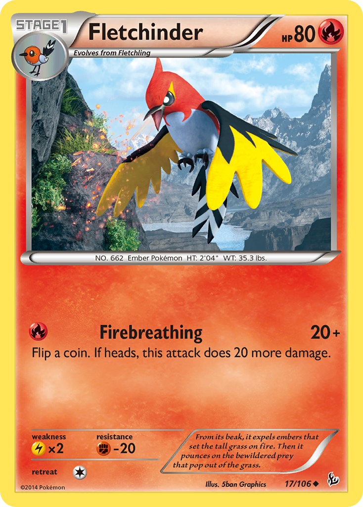 Fletchinder (17/106) [XY: Flashfire] | North Game Den