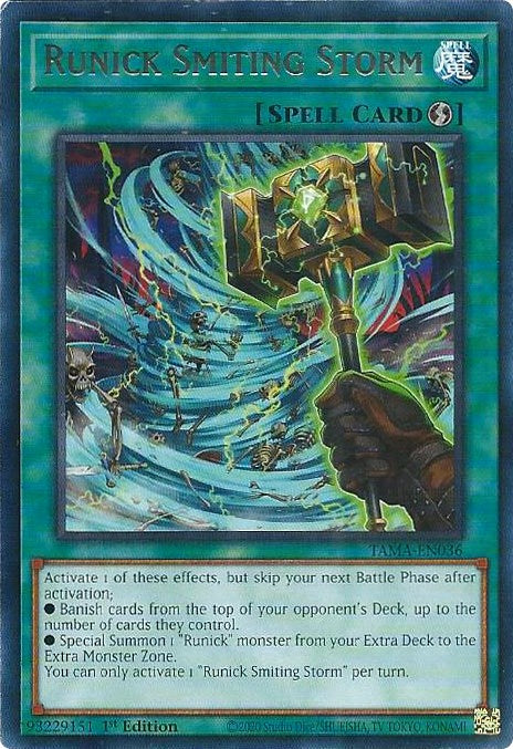 Runick Smiting Storm [TAMA-EN036] Rare | North Game Den