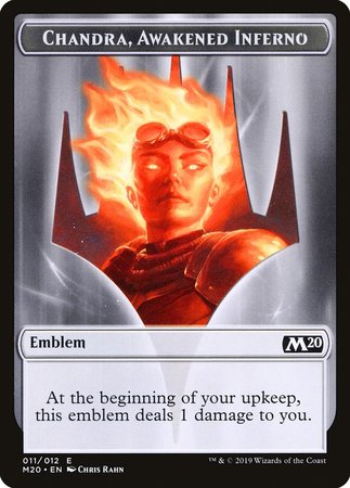 Emblem - Chandra, Awakened Inferno [Core Set 2020 Tokens] | North Game Den