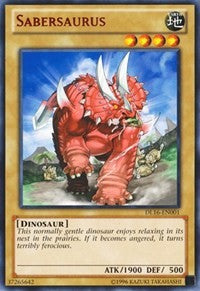 Sabersaurus (Red) [DL16-EN001] Rare | North Game Den