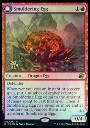 Smoldering Egg // Ashmouth Dragon [Innistrad: Midnight Hunt Prerelease Promos] | North Game Den