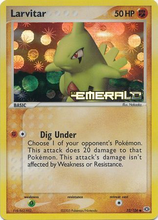 Larvitar (52/106) (Stamped) [EX: Emerald] | North Game Den