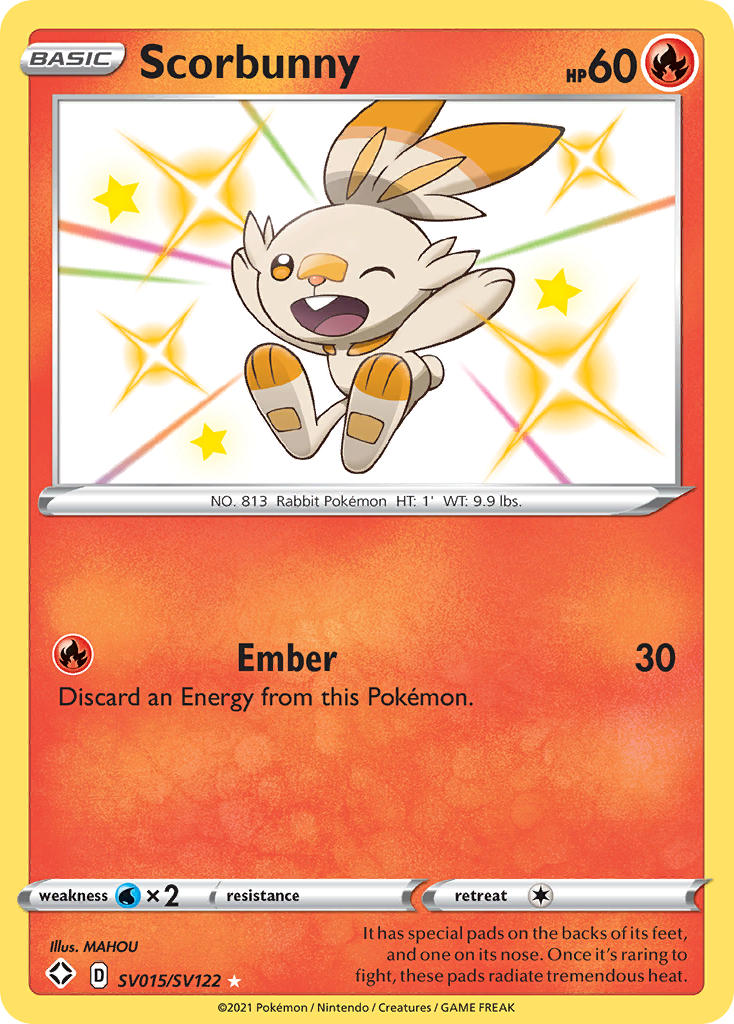 Scorbunny (SV015/SV122) [Sword & Shield: Shining Fates] | North Game Den