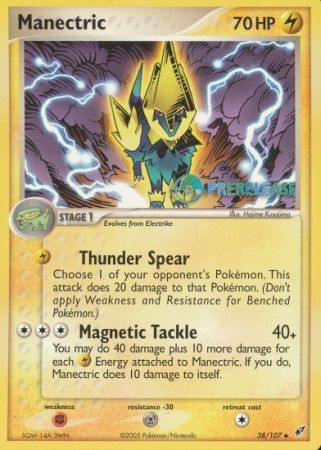 Manectric EX (38/107) (Deoxys Prerelease Promo) [Nintendo: Black Star Promos] | North Game Den