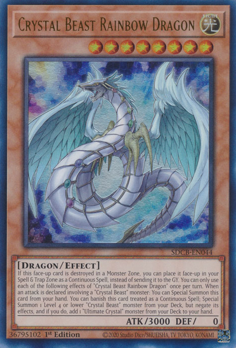 Crystal Beast Rainbow Dragon [SDCB-EN044] Ultra Rare | North Game Den