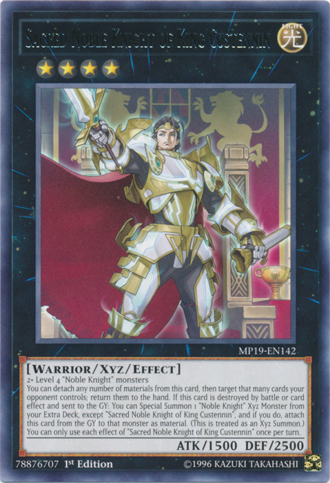 Sacred Noble Knight of King Custennin [MP19-EN142] Rare | North Game Den
