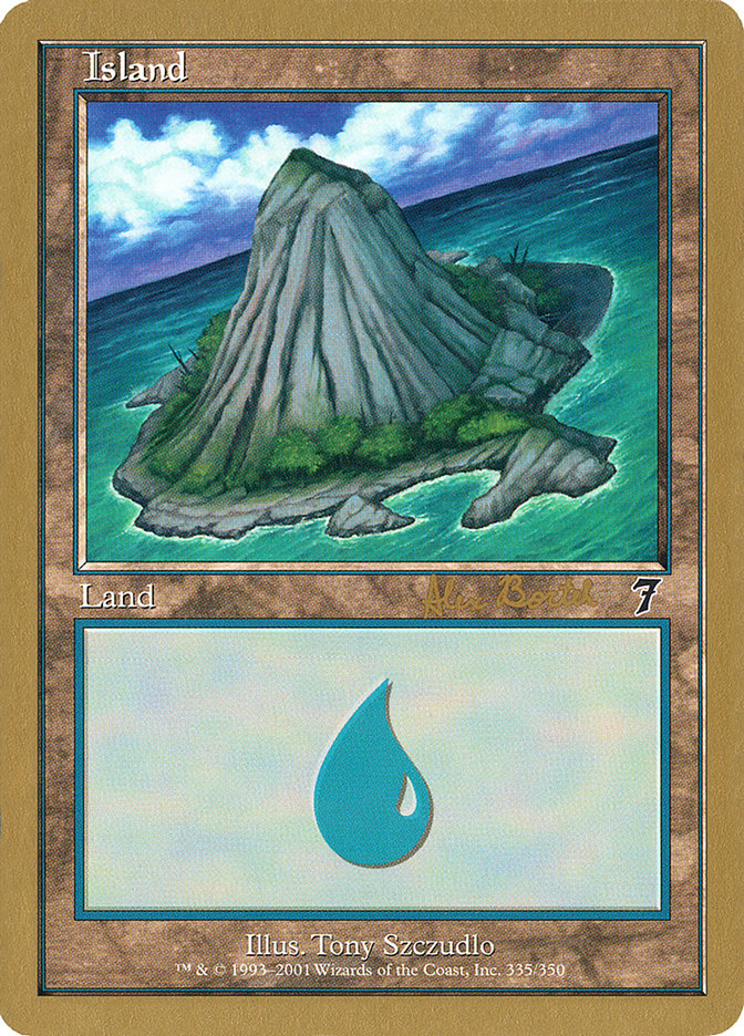Island (ab335a) (Alex Borteh) [World Championship Decks 2001] | North Game Den