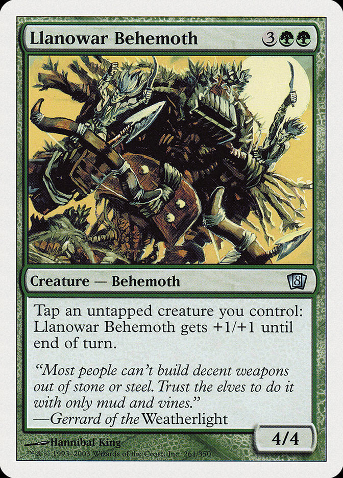 Llanowar Behemoth (8th Edition) [Oversize Cards] | North Game Den