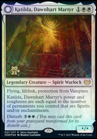Katilda, Dawnhart Martyr // Katilda's Rising Dawn [Innistrad: Crimson Vow Prerelease Promos] | North Game Den