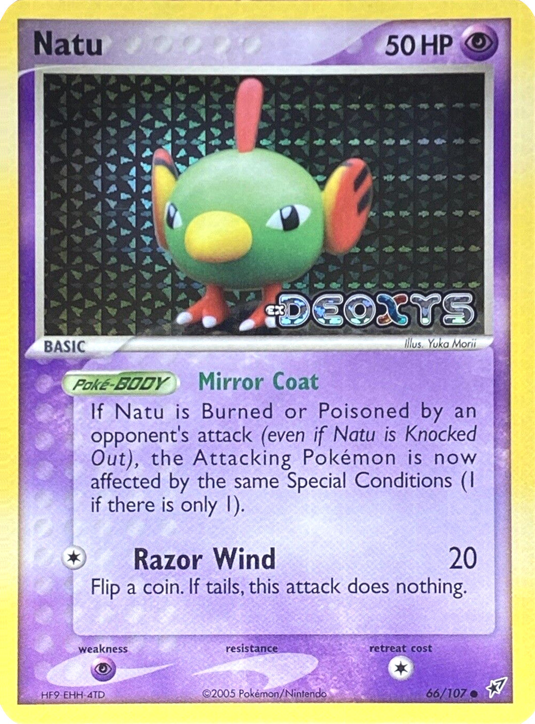 Natu (66/107) (Stamped) [EX: Deoxys] | North Game Den