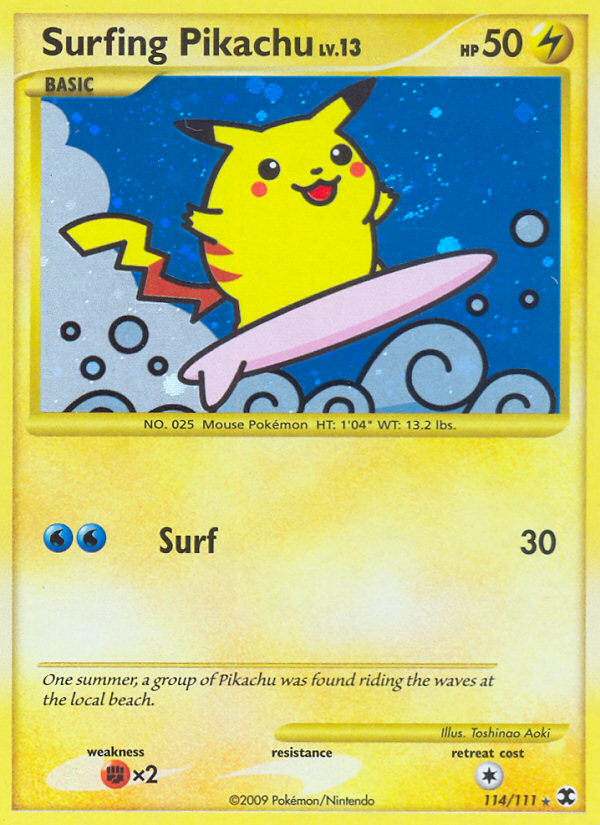 Surfing Pikachu (114/111) [Platinum: Rising Rivals] | North Game Den