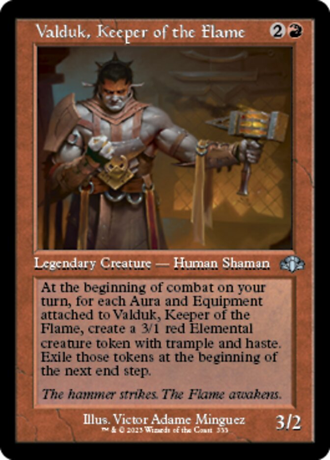 Valduk, Keeper of the Flame (Retro) [Dominaria Remastered] | North Game Den