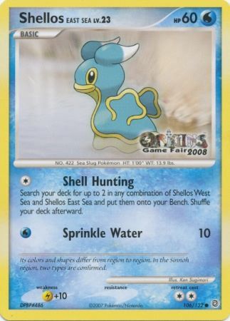 Shellos East Sea (106/132) (Origins Game Fair 2008) [Nintendo: Black Star Promos] | North Game Den