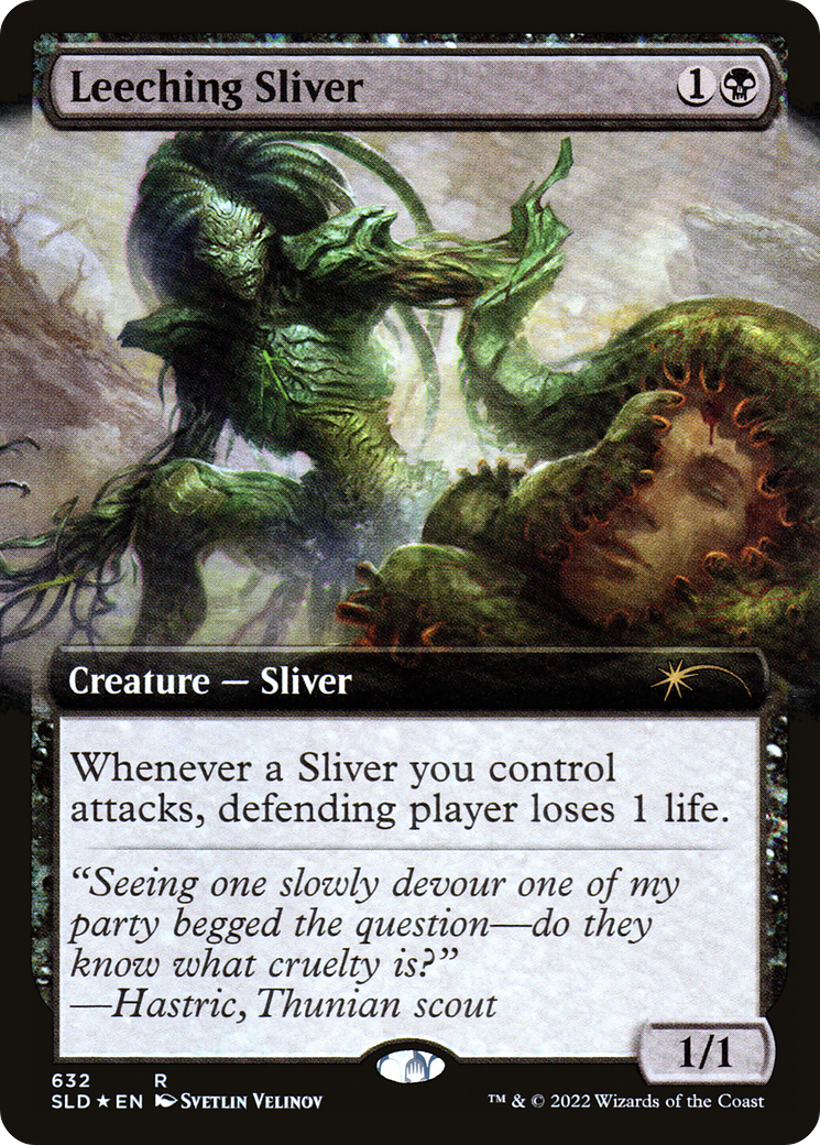 Leeching Sliver (Extended Art) [Secret Lair Drop Promos] | North Game Den