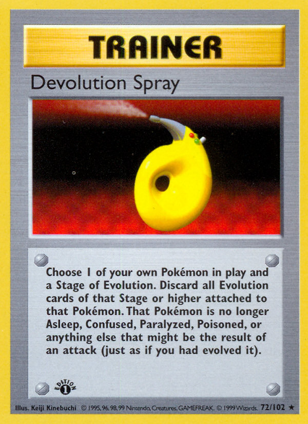 Devolution Spray (72/102) (Shadowless) [Base Set 1st Edition] | North Game Den