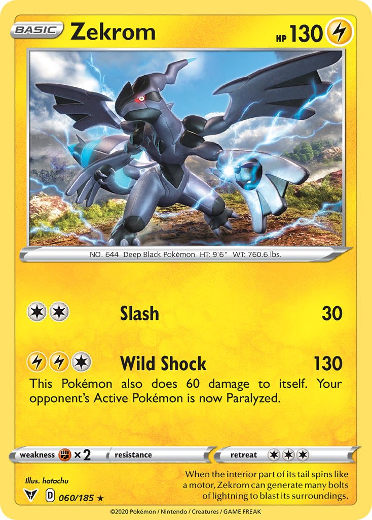 Zekrom (060/185) (Cosmos Holo) [Sword & Shield: Black Star Promos] | North Game Den