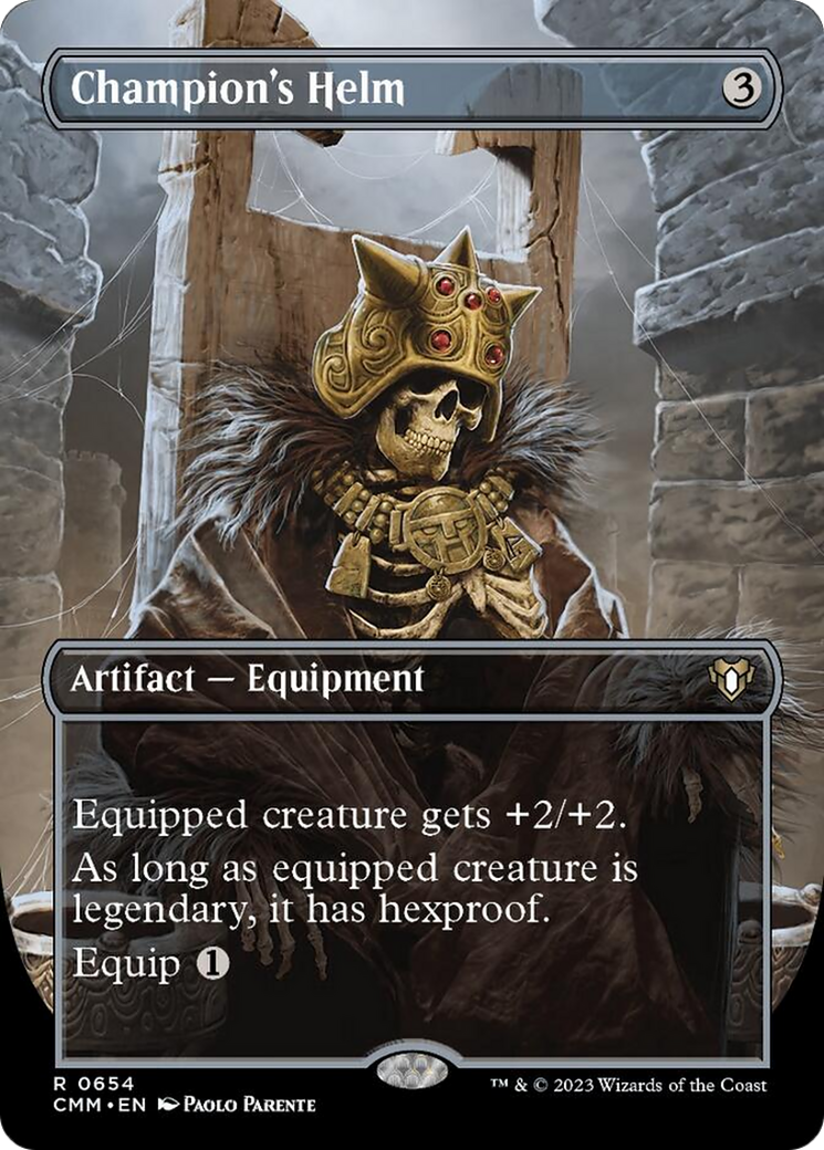 Champion's Helm (Borderless Alternate Art) [Commander Masters] | North Game Den