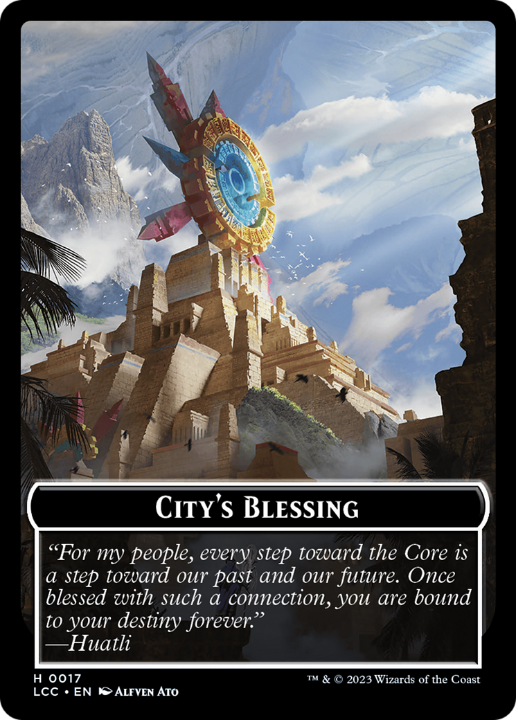 City's Blessing // Vampire (0004) Double-Sided Token [The Lost Caverns of Ixalan Commander Tokens] | North Game Den