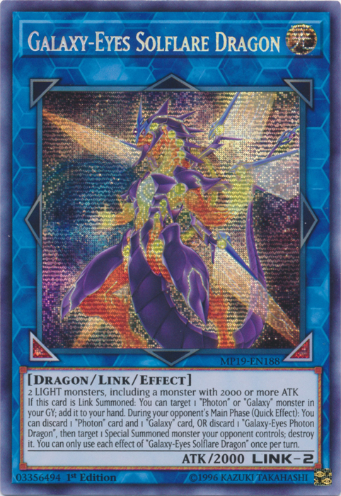 Galaxy-Eyes Solflare Dragon [MP19-EN188] Prismatic Secret Rare | North Game Den