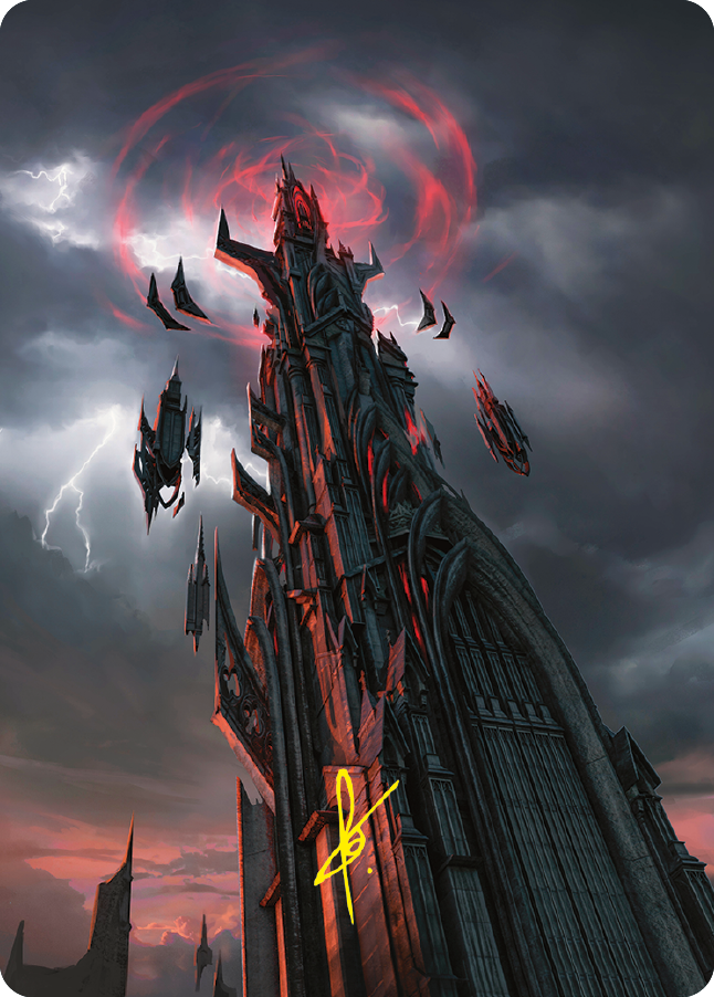 Barad-dur Art Card (Gold-Stamped Signature) [The Lord of the Rings: Tales of Middle-earth Art Series] | North Game Den