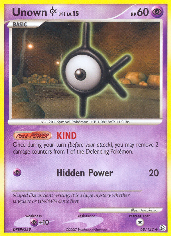 Unown K (68/132) [Diamond & Pearl: Secret Wonders] | North Game Den