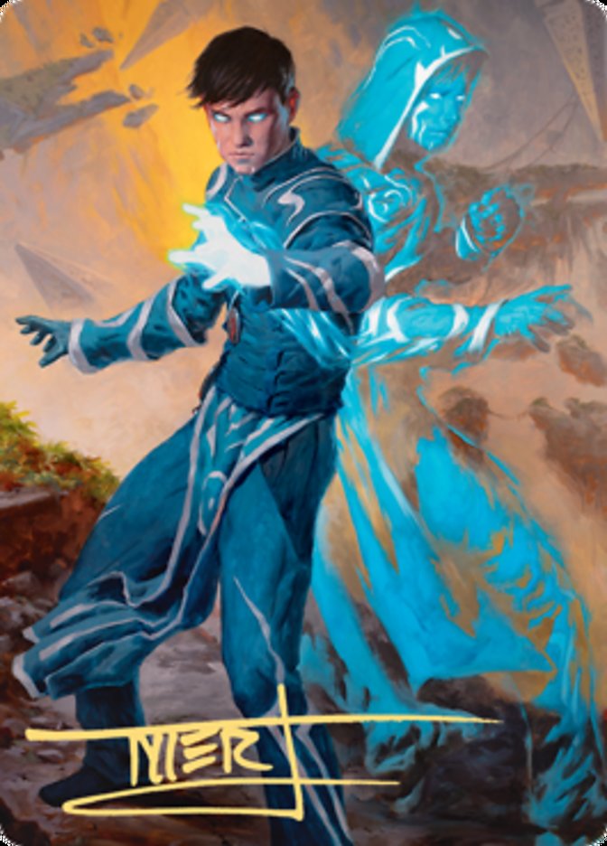 Jace, Mirror Mage 1 Art Card (Gold-Stamped Signature) [Zendikar Rising Art Series] | North Game Den