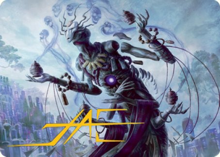 Myojin of Grim Betrayal Art Card (Gold-Stamped Signature) [Kamigawa: Neon Dynasty Art Series] | North Game Den