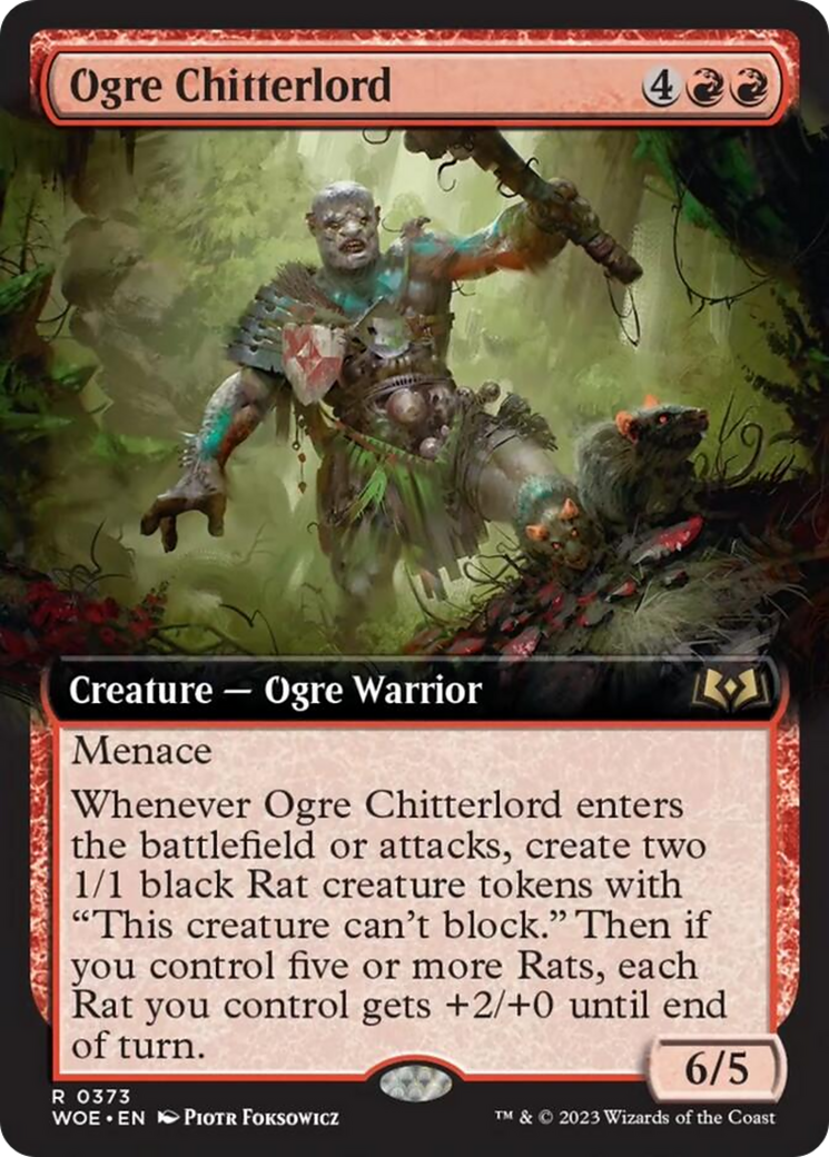 Ogre Chitterlord (Extended Art) [Wilds of Eldraine] | North Game Den