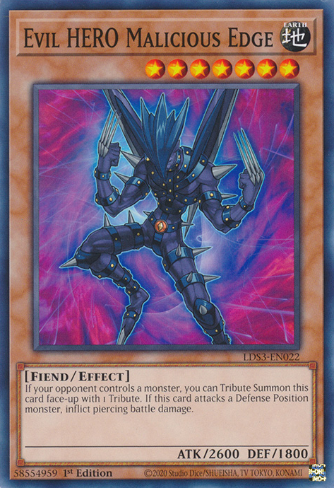 Evil HERO Malicious Edge [LDS3-EN022] Common | North Game Den