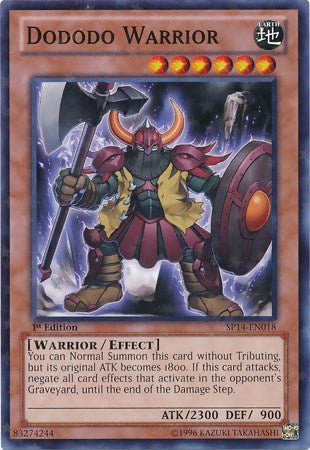 Dododo Warrior [SP14-EN018] Starfoil Rare | North Game Den