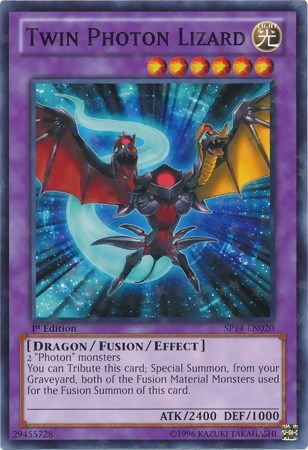 Twin Photon Lizard [SP14-EN020] Starfoil Rare | North Game Den