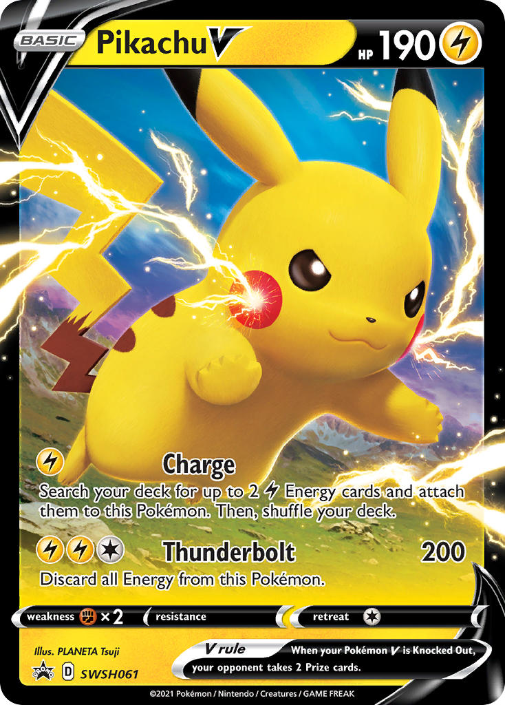 Pikachu V (SWSH061) (Jumbo Card) [Sword & Shield: Black Star Promos] | North Game Den