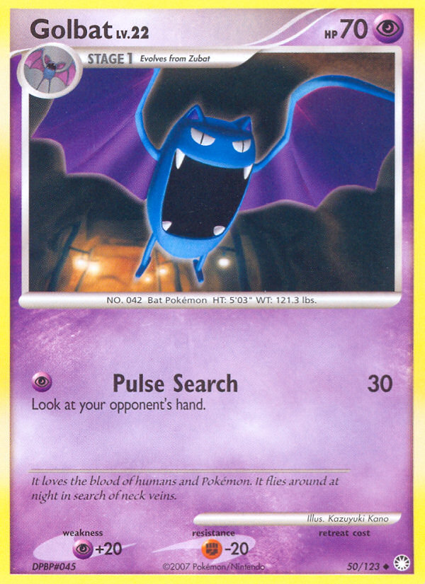 Golbat (50/123) [Diamond & Pearl: Mysterious Treasures] | North Game Den