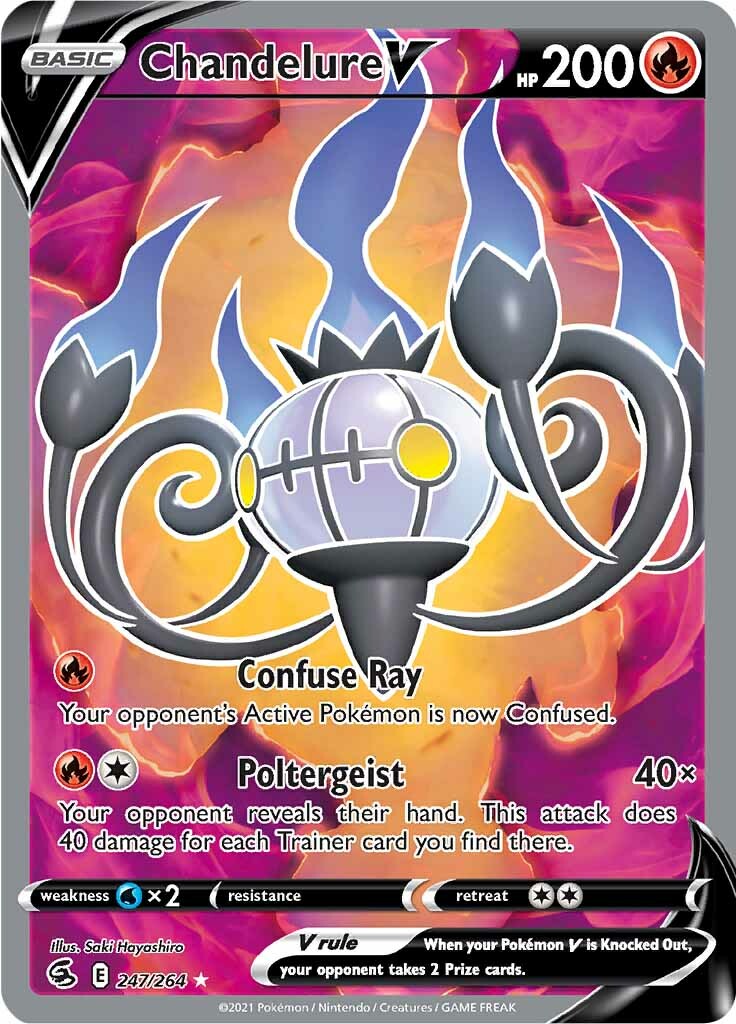 Chandelure V (247/264) [Sword & Shield: Fusion Strike] | North Game Den