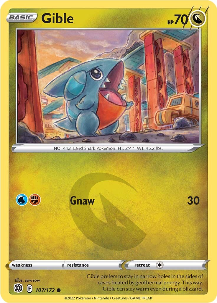 Gible (107/172) [Sword & Shield: Brilliant Stars] | North Game Den