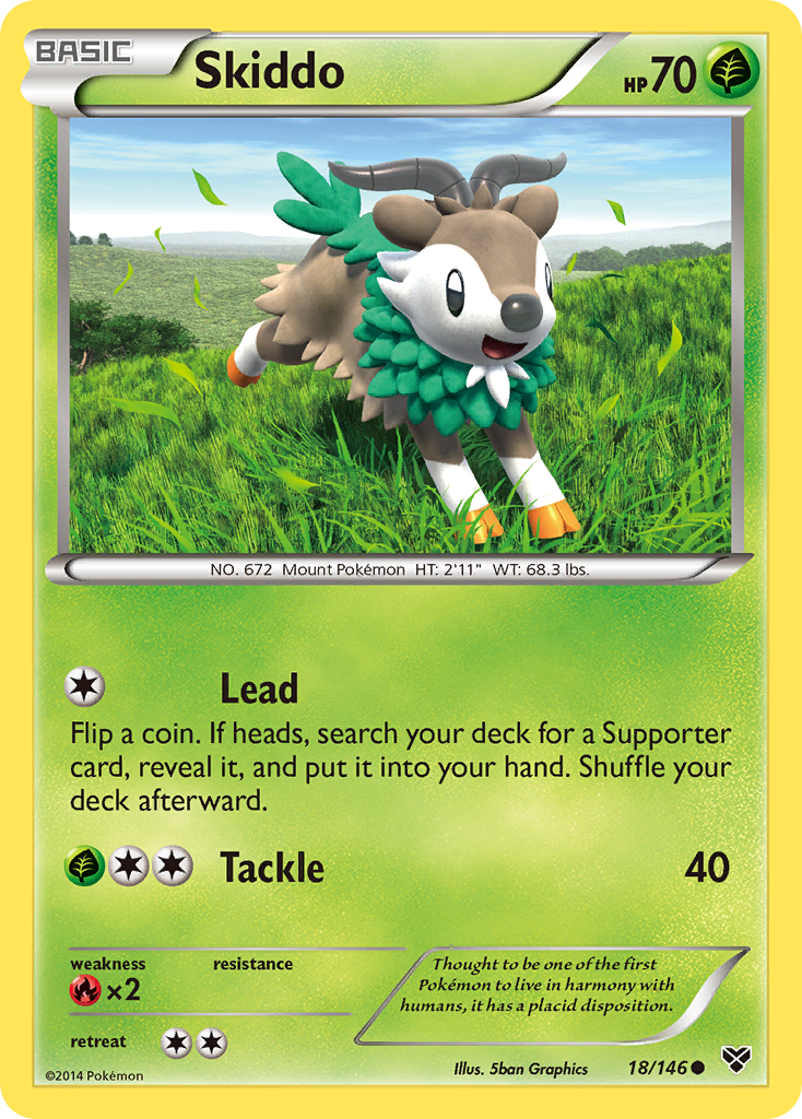 Skiddo (18/146) [XY: Base Set] | North Game Den