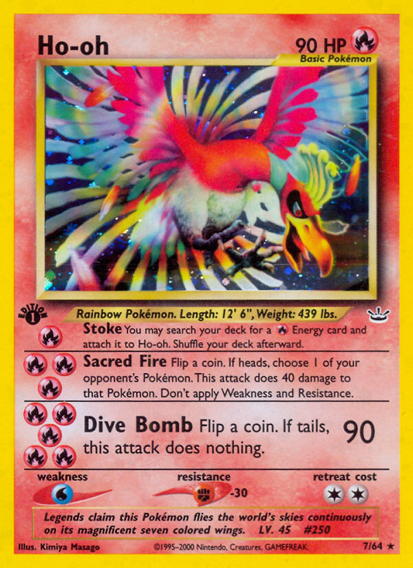 Ho-oh (7/64) [Neo Revelation 1st Edition] | North Game Den