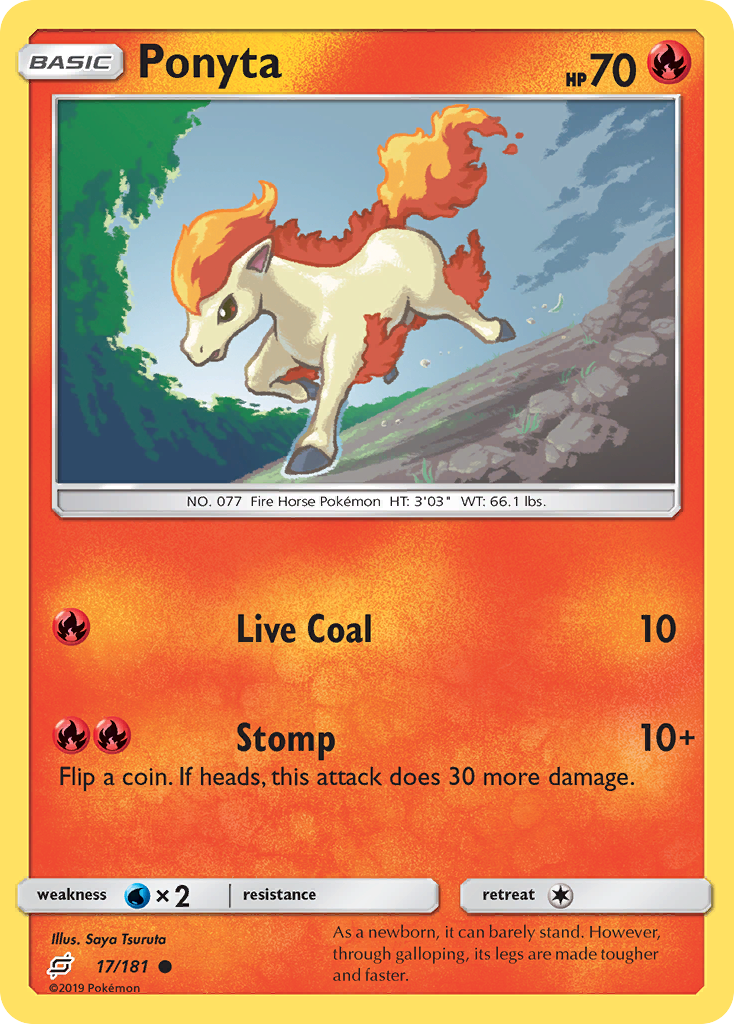 Ponyta (17/181) [Sun & Moon: Team Up] | North Game Den