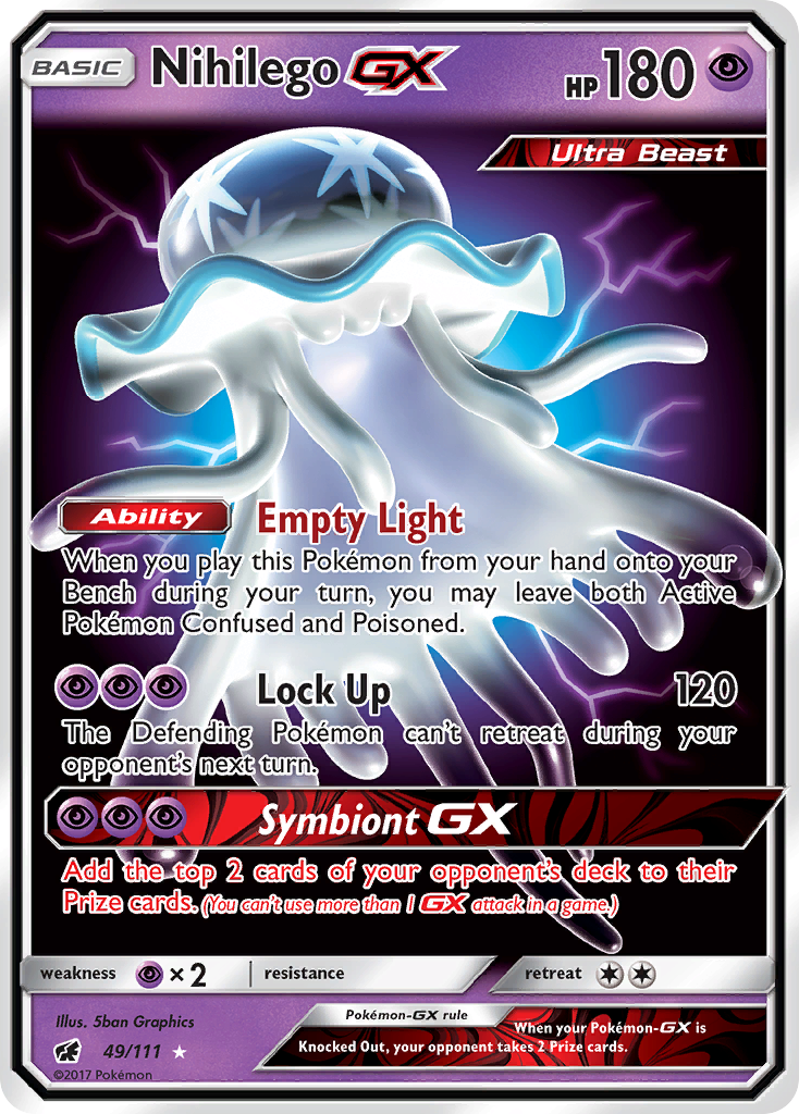 Nihilego GX (49/111) [Sun & Moon: Crimson Invasion] | North Game Den