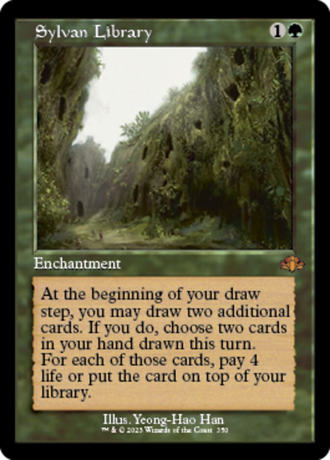 Sylvan Library (Retro) [Dominaria Remastered] | North Game Den