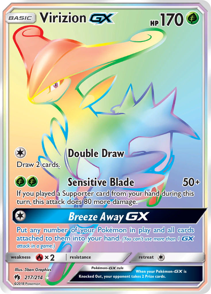 Virizion GX (217/214) [Sun & Moon: Lost Thunder] | North Game Den