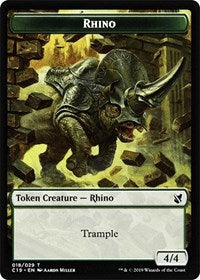 Rhino // Egg Double-sided Token [Commander 2019 Tokens] | North Game Den