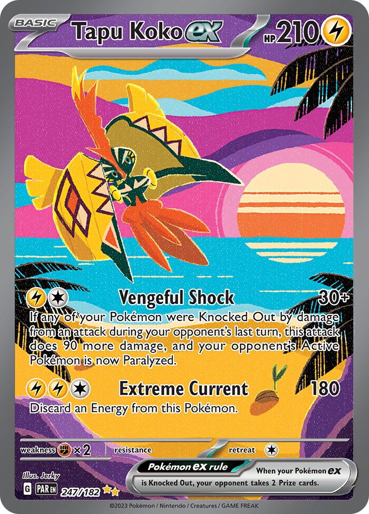 Tapu Koko ex (247/182) [Scarlet & Violet: Paradox Rift] | North Game Den