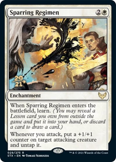 Sparring Regimen [Strixhaven: School of Mages Prerelease Promos] | North Game Den