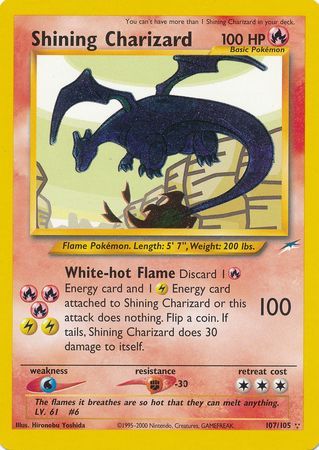 Shining Charizard (107/105) [Neo Destiny Unlimited] | North Game Den